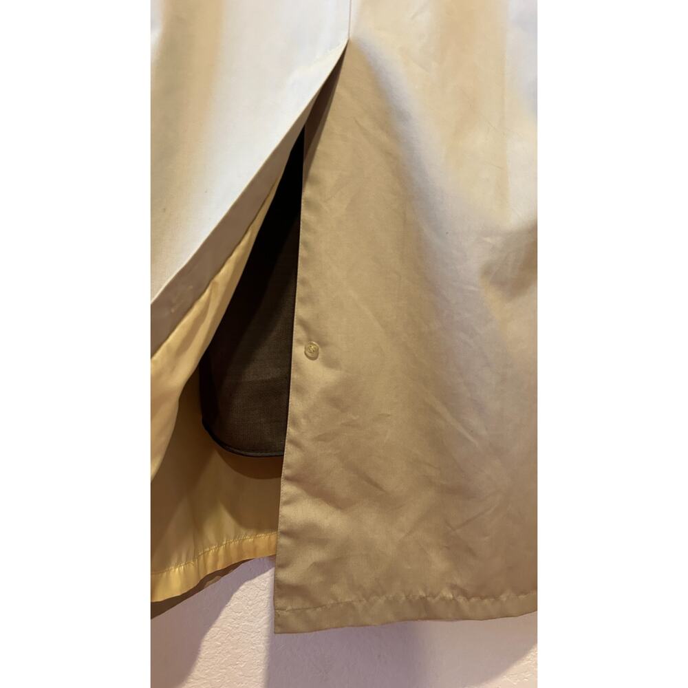 VTG London Fog Trench Coat 40R Beige Removable Pile Lining Old Money - Picture 12 of 13